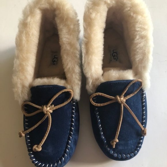 UGG leather fur Alena slipper moccasin. Size: 5 - Picture 8 of 10